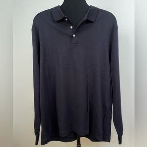 Men's Long Sleeve Super Soft 100% cotton Polo Shirt LRG 42-44